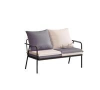 KIBONCY Space Saving Outdoor Indoor Loveseat Bench, Waterproof PU Leather 2 Seater Double Sofa, Modern Compact Leisure Couch for Small Entryway Waiting Room(B,160cm)