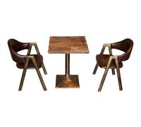 KIBONCY Stand for caffetteria retrò, ristorante fast food, divano for tè al latte e dessert, combinazione di tavolo e sedia(A2)