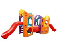 KIBONCY Struttura da Arrampicata Multi-Tunnel for Bambini con Doppi Scivoli, Set Gioco for al Coperto E All'aperto, Grande Centro attività for Il Cortile(B)