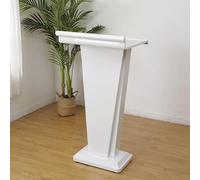 KIBONCY Supporto for podio, pulpito for conferenze, discorsi di nozze, podio in stile fattoria for leggio, presentazione, aula della chiesa(White)