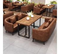 KIBONCY Tavoli, sedie, sedili, divani in legno massello, divani for bar, caffetterie e piccoli pub in stile industriale(A5)