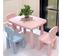 KIBONCY Thickened Desk And Chair Sets, Plastic Desks For Kindergarten, Training Center, Lobby, Waiting Area(A4)