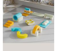 KIBONCY Toddler Couch with Convertible and Multifunctional Foam for Inspiring Child Creativity, Climbing Toys Indoor Safe Toy for Development(E)