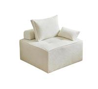 KIBONCY Tofu Block Small Apartment Bedroom Single Sofa, Comfy Cloud Couch Deep Seat Upholstered Modern,for Living Room(G,65x65cm)