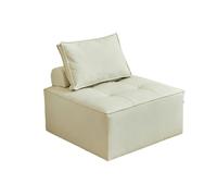 KIBONCY Tofu Block Small Apartment Bedroom Single Sofa, Comfy Cloud Couch Deep Seat Upholstered Modern,for Living Room(B,65x65cm)