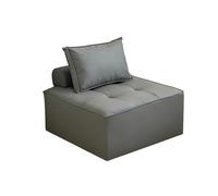 KIBONCY Tofu Block Small Apartment Bedroom Single Sofa, Comfy Cloud Couch Deep Seat Upholstered Modern,for Living Room(C,80x80cm)