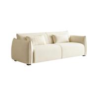 KIBONCY Upholstered Sofa Couch, Heavy Duty Solid Wood Frame Velvet Living Room with S-shaped Spring Support, Minimalist Oversized Arm Comfy for Small Space Home Furniture