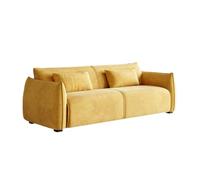 KIBONCY Upholstered Sofa Couch, Heavy Duty Solid Wood Frame Velvet Living Room with S-shaped Spring Support, Minimalist Oversized Arm Comfy for Small Space Home Furniture