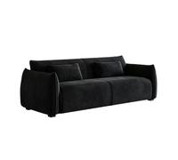 KIBONCY Upholstered Sofa Couch, Heavy Duty Solid Wood Frame Velvet Living Room with S-shaped Spring Support, Minimalist Oversized Arm Comfy for Small Space Home Furniture