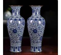 KIBONCY Vaso da Pavimento in Ceramica Smaltata Dipinto a Mano, Grande Vaso Alto for l'arredamento del Soggiorno, Pezzo Artistico for la casa, Accento Moderno for l'ingresso(C,1.2M)