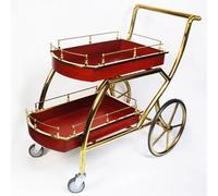 KIBONCY Veicolo for il servizio di bevande, veicolo for la consegna di hot pot for contorni di hot pot al ristorante, servizio in legno massello spinto a mano al secondo piano sul lato della(A1)