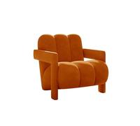 KIBONCY Velvet Accent Chairs, Modern Upholstered Armchairs,Single Leisure Back Armchair Sofa Chair for Living Room Lounge Bedroom(C)