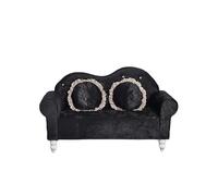 KIBONCY Velvet Loveseat Sofa 2-Seater, Modern Upholstered Couch with Soft Cushions, Sturdy Frame for Living Room Bedroom Apartment Small Spaces Home(A,120cm)