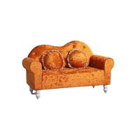 KIBONCY Velvet Loveseat Sofa 2-Seater, Modern Upholstered Couch with Soft Cushions, Sturdy Frame for Living Room Bedroom Apartment Small Spaces Home(C,120cm)