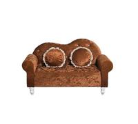 KIBONCY Velvet Loveseat Sofa 2-Seater, Modern Upholstered Couch with Soft Cushions, Sturdy Frame for Living Room Bedroom Apartment Small Spaces Home(D,140cm)