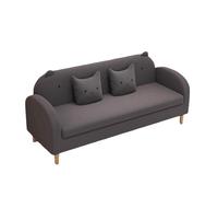 KIBONCY Velvet Sofa with Tufted Backrest,Stain-Resistant 3-Seater Upholstered Couch Shiny with Metal Legs for Luxury Living Room(C,140cm)