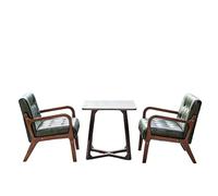 KIBONCY Vintage Faux Leather Sofa & Coffee Table Set, 2-4-Seater Seating Mid-Century Modern Solid Loveseat Upholstered Couch(1)