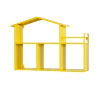 KIBONCY Wall-mounted Bookshelf Storage Display Cabinet, Shape Metal Frame Floating Shelf, for Living Room, Office, Bedroom, Bathroom(A)