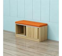KIBONCY Wooden Entryway Shoe Storage Bench, Multi-Functional Upholstered Sofa Stool, for Hallway Mudroom Bedroom Space Saving Furniture(A,160 * 35 * 45cm)