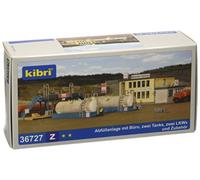 Kibri 36727 - Z riempimento con Ufficio, Due Carri Armati, Due Camion e Accessori, modellismo Ferroviario