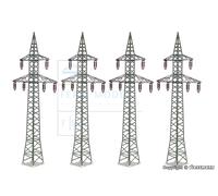 KIBRI 38533 - Kit di montaggio 4 tralicci alta tensione in scala H0 1:87