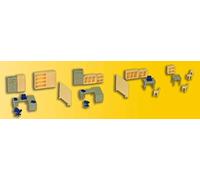 KIBRI 38654 KIT DECORAZIONE PER MOBILI DA UFFICIO H0 MODELLO PRONTO GIA'