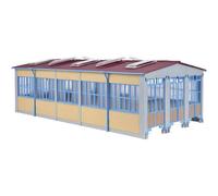 Kibri 39450 Capannone per locomotive a tre posti H0