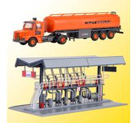 Kibri H0 39834 MIRO Stazione Di Riempimento Con Camion Cisterna SCANIA