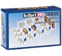 Kibri, mobili per Ufficio Tecnico, Scala H0, codice Articolo 38655