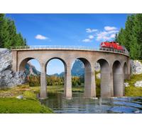 Kibri scala N 37664 ponte viadotto curvo 90° binario singolo 26 cm. Nuovo