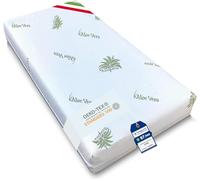 Kiby® Materasso per Lettino in Aloe Vera (Certificato OEKO-TEX® e CERTIPUR™), Materasso Culla per Lettino Neonati, Lavabile Sfoderabile, (125 x 60 x 10)