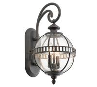 Elstead Lighting Halleron lampada da parete per esterni 2x40 W grigio-marrone KL-HALLERON-2S