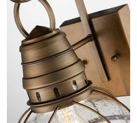 KICHLER Applique da esterno Bridgeton in ottone Ø 22,8 cm KL-BRIDGEPOINT-M-NBR