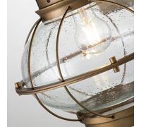 Lampada Da Esterno Vintage In Alluminio E Vetro IP44 Alta 51 Cm In Ottone