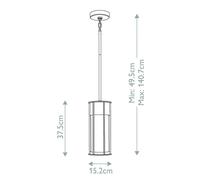 KICHLER Applique da esterno Camillo, nero, alluminio, vetro, E27 KL-CAMILLO-P-TBK