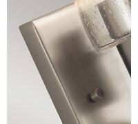 KICHLER Applique Deryn con paralume in vetro trasparente, grigio antico KICHLER