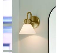 KICHLER Applique Farum 1, color bronzo, acciaio, vetro, G9 KICHLER