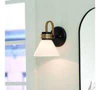 KICHLER Applique Farum 1, nero/bronzo, acciaio, vetro, G9 KICHLER