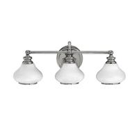 KICHLER Applique LED da bagno Ainsley, vetro opale e cromo HK-AINSLEY3-BATH