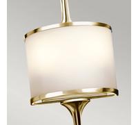 KICHLER Applique LED Mona IP44 alta 55,9cm ottone lucido KL-MONA-S-PB