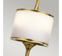 KICHLER Applique LED Mona IP44 alta 55,9cm ottone naturale KL-MONA-S-NBR