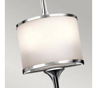 KICHLER Applique LED Mona IP44 altezza 55,9cm cromo lucido KL-MONA-S-PC