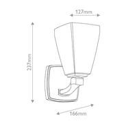 KICHLER Applique Marant, cromata/opale, altezza 24 cm, IP44, LED G9 KICHLER