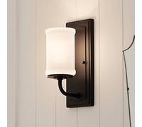 KICHLER Applique Vetivene, nera, altezza 31 cm, metallo, IP44 G9-LED KICHLER