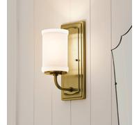 KICHLER Applique Vetivene, ottone, altezza 31 cm, metallo, IP44 G9-LED KICHLER