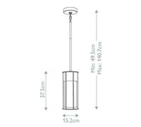 KICHLER Lampada a sospensione da esterno Camillo, color ottone, alluminio, vetro, E27 KICHLER