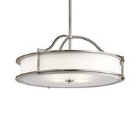 Lampadario Contemporaneo Emory Acciaio Peltro Classico 4 Luci E27