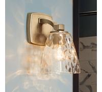 KICHLER Lampada da parete Marant, bronzo chiaro/trasparente, altezza 24 cm, IP44, LED G9 KICHLER
