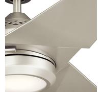 KICHLER Ventilatore da soffitto a LED Jade, argento, silenzioso, Ø 152 cm, 60 W KICHLER