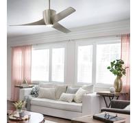 KICHLER Ventilatore da soffitto a LED Phree 56, a tre pale, nichel KICHLER